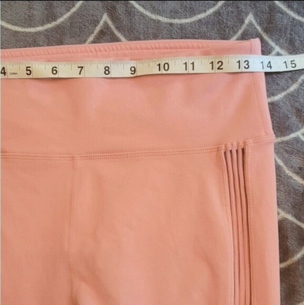 Fabletics High Rise Mesh Leggings | Peach Pink | Athletic Workout | Size M - Picture 6 of 9